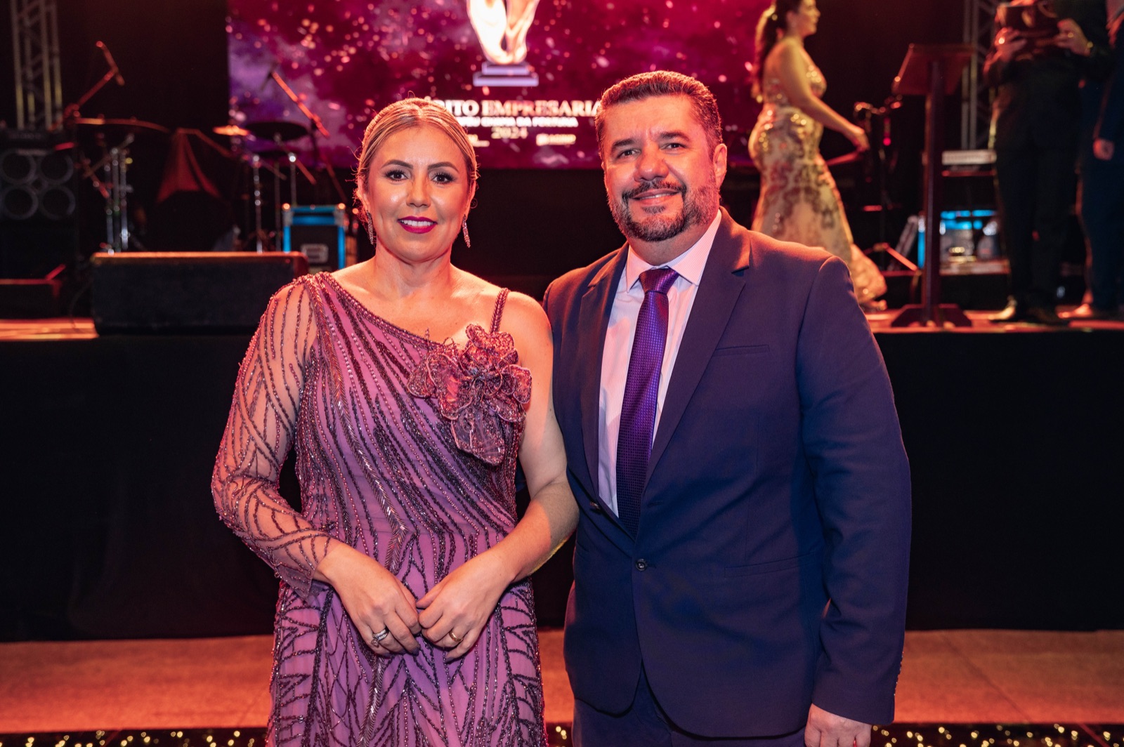 Representantes da Via Tributária na noite do Mérito Empresarial 2024